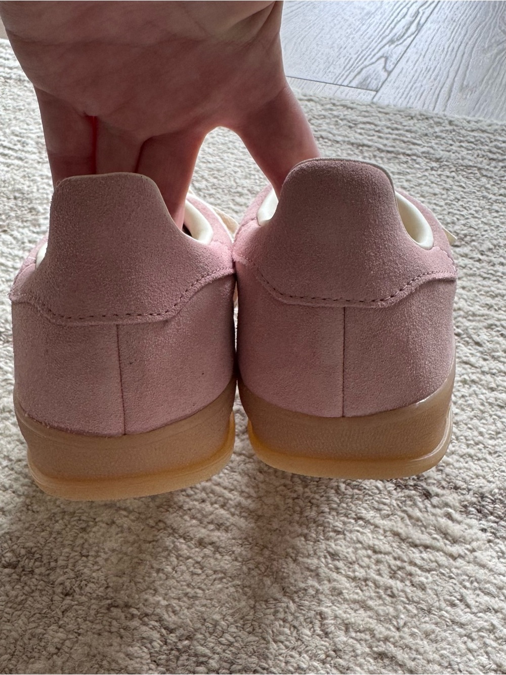 adidas Gazelle Sneakers in Pink and Cream - Picture 8 of 8